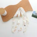 Écharpe en soie étroite à motif floral avec pendentif perle, bandeau doux pour accessoires femme. - 140x3cm / Rose Orangé