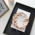 Women's stylish silk scarf with magnetic buckle and pearl pendant for chic spring and summer outfits. - 51*4cm / Earthy Orange