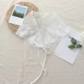 Summer sweet white lace triangular scarf women layered shawl fashion decorative headwear - One Size / Floral