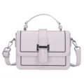 Elegante bolso de mano rosa para mujeres, elegante bolso cruzado con asa superior chic. - L / Blanco