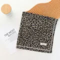 Cotton leopard print square scarf bandana for women stylish hair accessory head wrap - 55x55cm / Small Leopard Style (02#-小豹)