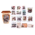 Momoe Coffee Time Series PET Sticker Pack 30 Sheets Watercolor Journal DIY Decor Supplies - Street Corner Coffee