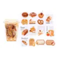 Watercolor bread coffee PET sticker pack for journaling, scrapbooking, and DIY crafts. - Bread Head