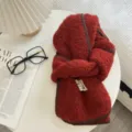 Red knit scarf with contrast dark grey stitching detail close up, cozy winter accessory. - 156x22 / Red Style (12#)
