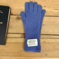 Gants en laine unie d'hiver gants tricotés tactiles à cinq doigts chauds bleu mode - 30*10cm / Gris Bleu