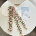 Exquisite floral embroidered lace ribbon trim for DIY clothing, Hanfu collar, and decor. - Silk Scarf 5