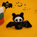 Halloween black bat plush toy cute stuffed animal doll soft companion gift for kids. - 13cm