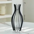 Modern minimalist black metal wire frame glass hydroponic vase with test tube planter for home decor - Large Pot Belly Hydroponic Bottle / Black