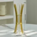 Modern gold metal glass hydroponic vase minimalist desktop flower arrangement decor centerpiece - Large Small Waist Hydroponic Bottle / Gold