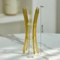 Modern minimalist gold metal hydroponic glass vase for home and table desktop decor. - Small Small Waist Hydroponic Bottle / Gold