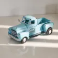 Modello di decorazione per camion in metallo blu vintage, giocattolo in ferro per la casa - Pickup Blu Vintage HOME