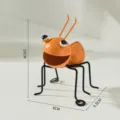 Iron ant ornament creative garden decor retro metal animal figurine for home table decor - Orange Crawling Ant