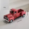 Modello di camion in metallo rosso vintage, auto decorativa in ferro per arredamento casa. - Pickup Rosso Vintage HOME