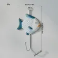 Crochet mural poisson en fer style mediterraneen patere decorative pour decoration murale 1pc - Lot de 10 Crochets Petit Poisson