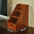 Organiser da scrivania in legno massello scatola portaoggetti multiuso e ripiano cosmetico - Scaffale per Ufficio Multistrato