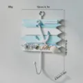 Crochet mural décoratif de style méditerranéen avec ancre et coquillage pour la maison. - Lot de 4 Crochets Ancre Marine