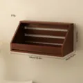 Hölzernes Wandregal rustikaler Schlüsselhalter für den Flur dekoratives Holz Wandregal - Glatten Ablageregal / Altholz-Optik