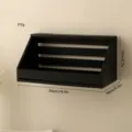 Schwarzes hölzernes Wandregal Aufbewahrungsbox Organizer für Flur Eingangsbereich Heimdekor. - Glatten Ablageregal / Schwarz