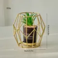 Geometric iron potted plant modern minimalist home decorative golden flower stand ornament - Diamond Pattern