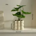 Artificial plant Nordic decorative small potted plant for office desktop home indoor decor - Square Pot Six-Head Monstera Leaf Set with Pot