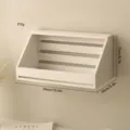 Wandmontiertes Holz Schlüsselregal weiss minimalistisch Flur Organizer Aufbewahrung Box - Glatten Ablageregal / Weiß