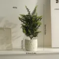 Artificial potted plant Nordic desktop green bonsai home office indoor decoration fake flower - White Lava Pot Green Plant Set