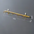 Appendiabiti da parete in ferro dorato gancio multifunzionale creativo con dettagli di dimensioni. - Gancio Geometrico Lineare / Oro