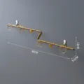 Gancio da parete in metallo dorato appendiabiti geometrico decorativo ingresso 56cm - Gancio Geometrico a Doppia Linea / Oro