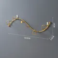 Appendiabiti da parete moderno in ferro battuto dorato gancio creativo ondulato - Gancio Geometrico a Curva d'Onda / Oro