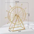 Modern gold metal ferris wheel desktop ornament decorative art piece for home decor. - L / Gold