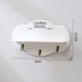Estante de pared de madera maciza en forma de nube perchero ganchos metalicos - Blanco