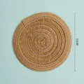 Sottobicchiere rotondo in juta intrecciata, tovaglietta resistente al calore 11cm casa - Piccolo 11cm / Kaki
