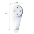 Gancio da parete invisibile in plastica bianca con chiodi in acciaio, misura 3x1.5cm per quadri. - Chiodi antitraccia medi