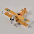 Vintage iron biplane model retro fighter aircraft toy desktop ornament handicraft decoration - Yellow Five-Star Airplane