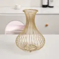 Cesto porta tappi di vino in metallo dorato vaso decorativo portabottiglie filo metallico - Oro