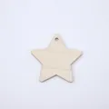 Etoile en bois vierge pendentif DIY pour peinture artisanat loisirs créatifs suspension - 3cm / Tranche de Bois Étoile à Cinq Branches Arrondie