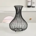 Cesto porta tappi di vino in filo metallico nero supporto decorativo per bar e casa - Nero