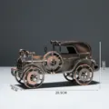 Vintage handmade iron car model retro metal vehicle ornament for home decor display - Car / Iron Bronze