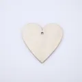 Pendentif artisanal bricolage en bois en forme de coeur tranche de bois vierge pour peinture déco. - 3cm / Tranche de Bois Cœur Poinçonnée