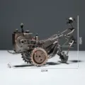 Handmade iron tractor model retro metal art sculpture creative home decor table ornament - Tractor / Iron Bronze