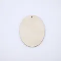 Tranche de bois ovale brute avec trou de suspension pour bricolage DIY, peinture et decor. - 3cm / Tranche de Bois Elliptique Poinçonnée (Longueur)