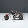 Handgefertigtes Metall Motorrad Modell Retro Eisen Kunst Figur Tisch Dekoration 14cm - 14cm Motorrad / Eisen Bronze