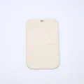 Étiquette en bois rectangulaire brute avec trou de suspension pour projets de peinture DIY. - 3cm / Tranche de Bois Rectangulaire Arrondie à Trou Formé