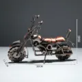 Vintage handgefertigtes Eisen Motorrad Modell, Retro Metall Kunst Skulptur für Heimdekor. - 30cm Motorrad / Eisen Bronze