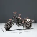Vintage handgemachte Eisen Motorrad Modell Figur für Heimtextilien Tisch Regal Dekor - 21cm Motorrad / Eisen Bronze