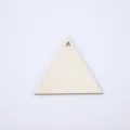 Pendentif en tranche de bois triangulaire vierge pour bricolage, peinture et déco. - 3cm / Tranche de Bois Triangulaire à Trou Formé