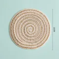 Sottobicchiere rotondo in juta intrecciata 11cm tovaglietta resistente al calore - Piccolo 11cm / Beige