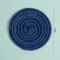 Tondo sottobicchiere tovaglietta intrecciato blu 11cm tappetino termico isolante per la cucina - Piccolo 11cm / Blu