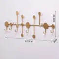 Gold metal wall mounted coat hook key holder geometric decorative rack for entryway room - Large Dot Hook / Gold