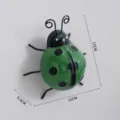 Green metal ladybug wall hanging garden decor outdoor ornament 11cm size specification - Green Ladybug